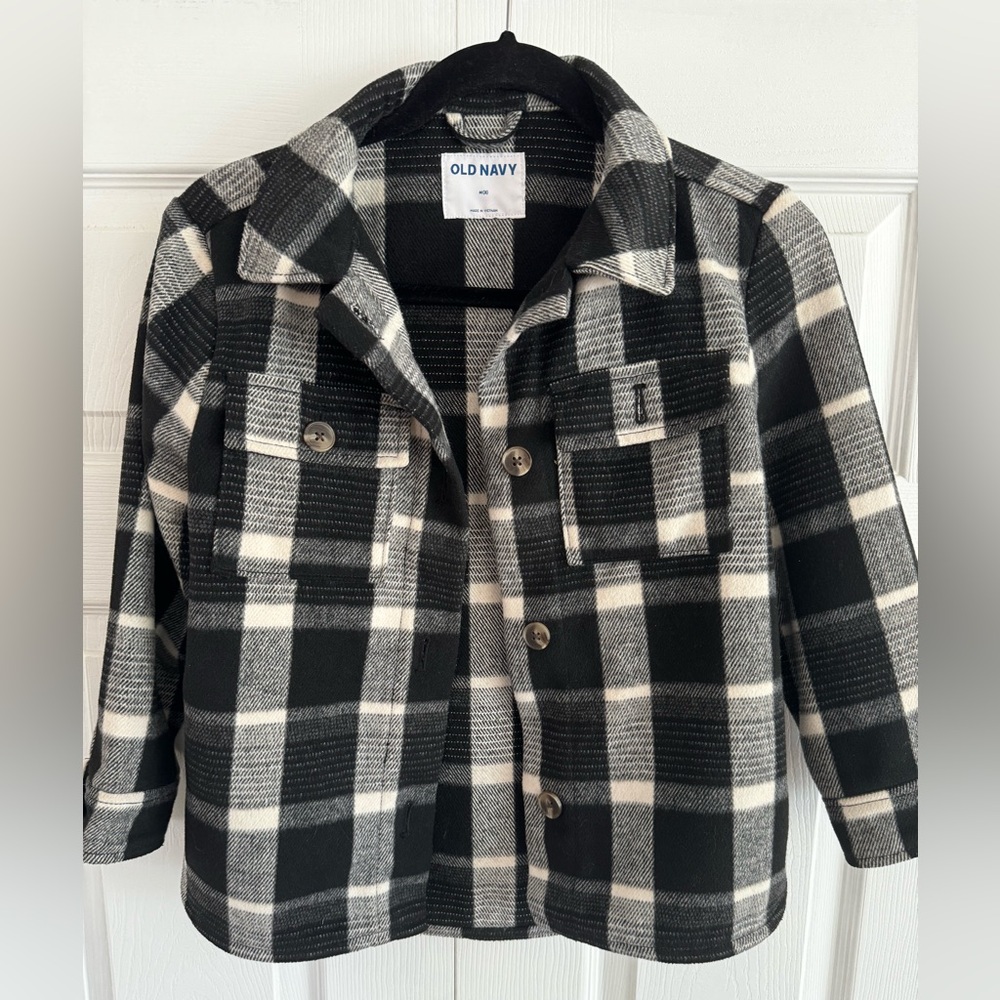 Youth Plaid Shacket Size M